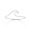 Rhodium Plated Wave Bangle