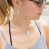 Pear Shape Larimar Pendant