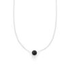 16" + 2" Floating Black Onyx Bead Necklace