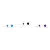 Set of 3 Synthetic Blue Opal, Amethyst, and Black Onyx Button Studs